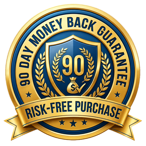 90-Day Money Back Guarantee seal